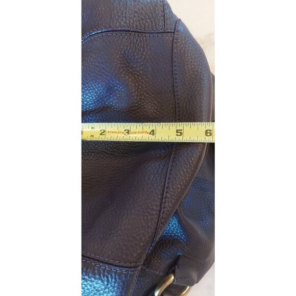 COLE HAAN Purple‎ Pebble Leather Large Bucket Hobo Shoulder Bag Purse Vtg - Picture 12 of 13